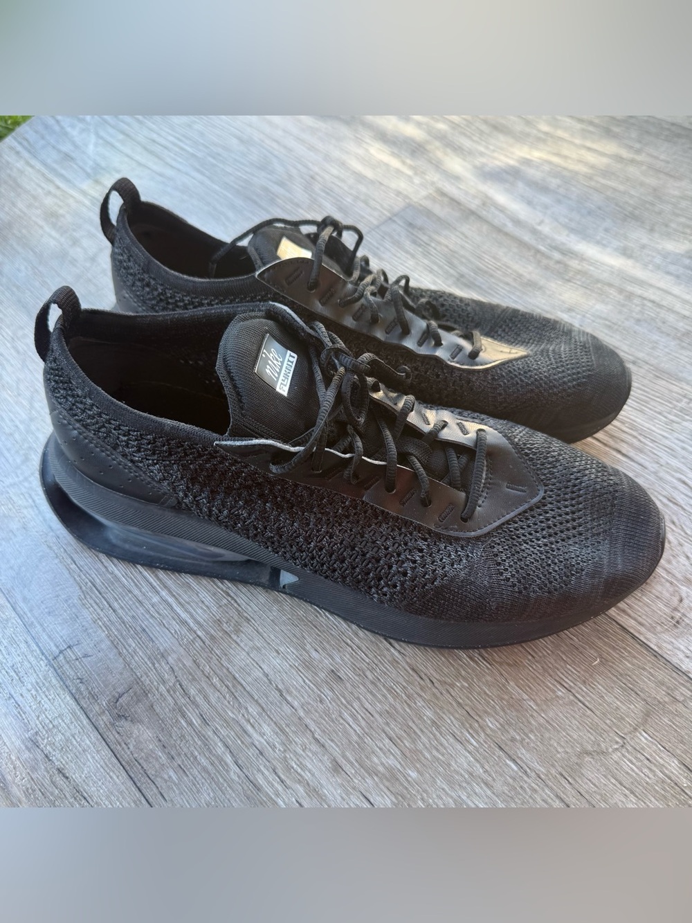 Nike Air Max Flyknit Shoes Mens Size 8.5 Black Running Sneakers FD2764-001